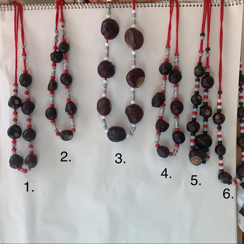 Homemade Buckeye Necklaces